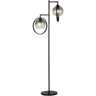 Afbeelding van Moderne Design Vloerlamp 2 Lichts Smoke Aureol