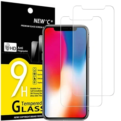 Afbeelding van NEW&#039;C 2 Stuks, Screen Protector voor iPhone X, XS, 11 Pro, Gehard Glass Schermbeschermer Film 0.33 mm ultra transparant, resistent