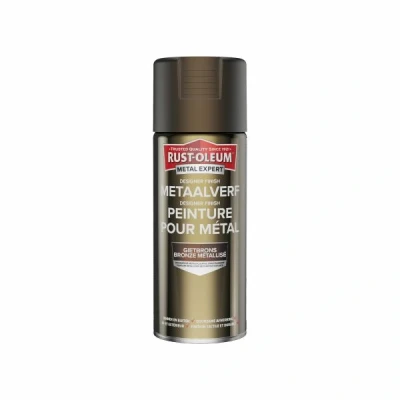 Afbeelding van Rust oleum metal expert decoratief gestructureerde metaalverf 400 ml, gietbrons