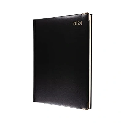Afbeelding van Collins Classic 2024 Diary Manager Week to View Business Planner (met afspraken) en Organisator Januari tot December Dagboek Wekelijks Zwart 1210V.99 24