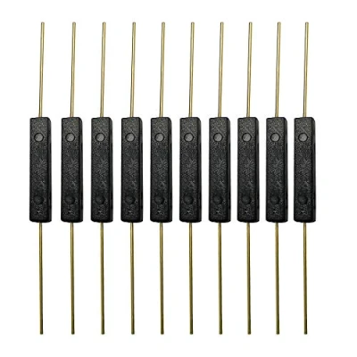 Afbeelding van Gebildet 10stks Kunststof Reed Schakelaar Contact, Magneet Near Connect Circuit, Magnet Away Break Magnetische Inductie (3mm*14mm)