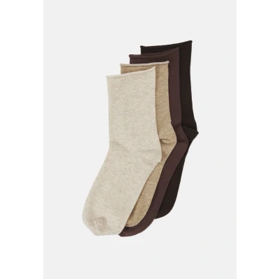 Afbeelding van Lindex SOCK ROLL EDGE 4PACK Sokken, Dames, Maat: 36 38, Beige
