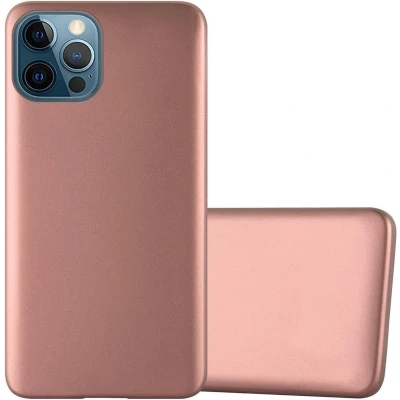 Afbeelding van Cadorabo Hoesje geschikt voor Apple iPhone 12 / PRO in METALLIC ROSE GOUD Beschermhoes gemaakt van flexibel TPU silicone Case Cover