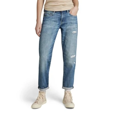 Afbeelding van G Star Raw Kate Boyfriend Jeans dames,Blauw (Faded Ripped Waterfront D15264 d301 d894),26W / 30L