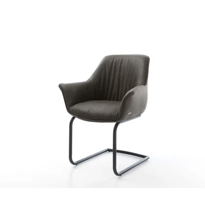Afbeelding van sledemodel Keila Flex met armleuning rond zwart antraciet vintage