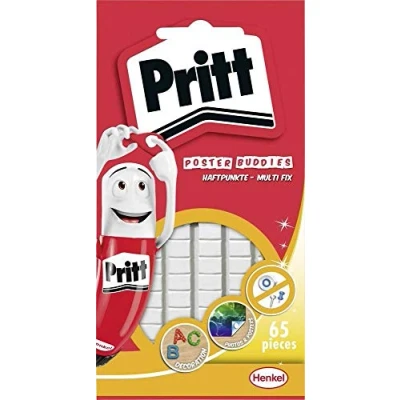 Afbeelding van Pritt 42416 ON + Off Multi FIX zelfklevende pads PGP55 (L x B) 10 mm 65 st