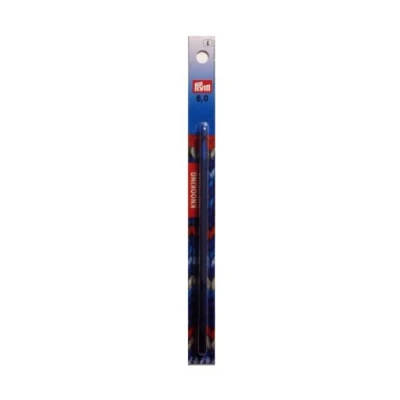 Afbeelding van Prym 195908 ALU 6,00 mm Knooking naald, aluminium, blauw, 6