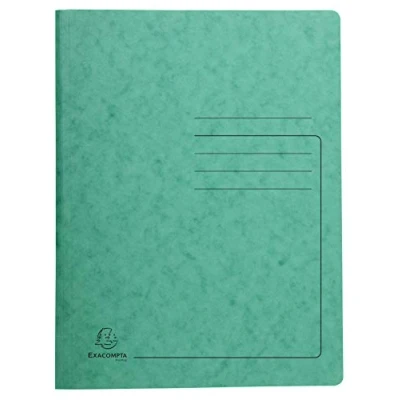 Afbeelding van Exacompta Pressboard Bedrukt Mechanisme Bestanden A4 Groen, Pack 25