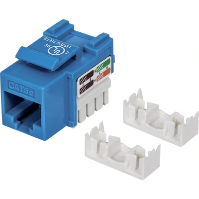 Afbeelding van Intellinet kabeladapters/verloopstukjes Cat5e Keystone Jack, blue