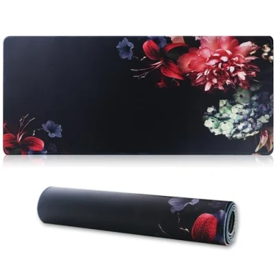 Afbeelding van Hosimoln Gaming muismat, grote muismat afmetingen 80 x 30 cm dik 3 mm, premium gestructureerde antislip en waterdichte computermuismat met genaaide randen voor gaming/kantoor/thuis Hua005