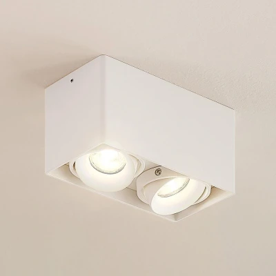 Afbeelding van Arcchio plafondlamp 2 lichts aluminium H: 9.4 cm GU10 wit