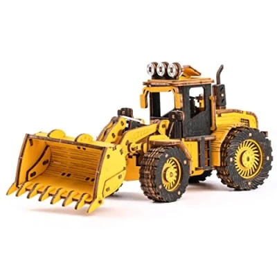 Afbeelding van Robotime Houten Puzzel 3D Bulldozer 18x6,5x9cm