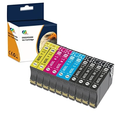 Afbeelding van OGOUGUAN Compatibel met Epson 603XL 603 XL inkt voor XP 2100 2105 2150 2155 3100 3105 3150 4100 4105 4150 WF 2810 2820 2830 28 40 2850 (10 stuks)