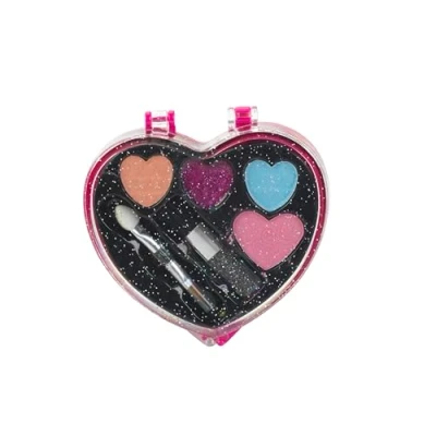 Afbeelding van Klein Toys Princess Coralie make uphart oogschaduw, blush en lipgloss incl. applicators 15x1,5x10 cm zwart roze