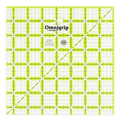 Afbeelding van Omnigrip quilter liniaal, antislip vierkant 7 ½ &quot;x ½&quot; groen