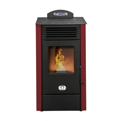 Afbeelding van STUFE A PELLET ITALIA California 8 kW heteluchtoven, efficiëntie 91%, verwarmingsvermogen 70 m², autonomie 20 uur, programmeerbaar, 5 snelheden en vermogensniveaus, compact design, garantie 24