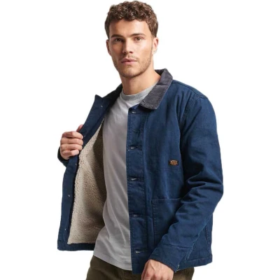 Afbeelding van Superdry Workwear Ranch Lichte jas, Heren, Maat: Medium, Darkest navy