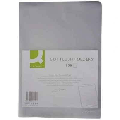 Afbeelding van Q connect L map, Gekorreld, 90 Micron, Pak Van 100 Stuks map
