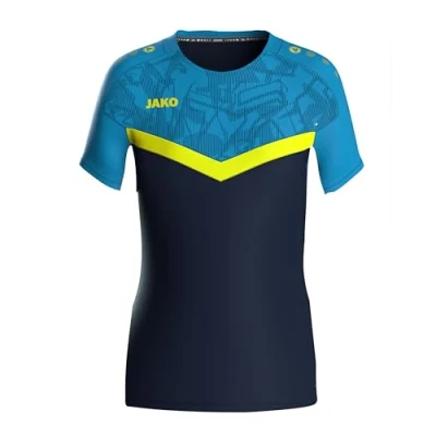 Afbeelding van JAKO T shirt Iconic marine blauw/fluogeel 34 / 36
