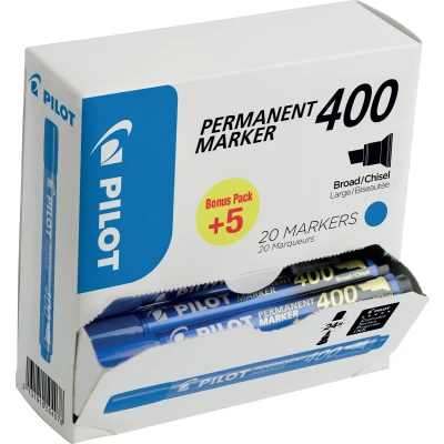 Afbeelding van Pilot permanent marker 400, XXL doos met 15 + 5 stuks, blauw
