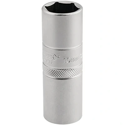 Afbeelding van Draper 16781 1/2 &quot;Vierkante Drive 10MM Draad 6 Punt Satijn Chrome Bougie Socket