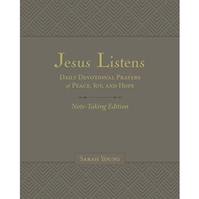 Afbeelding van Jesus Listens Note Taking Edition, Leathersoft, Gray, with Full Scriptures: Daily Devotional Prayers of Peace, Joy, and Hope (A 365 Day Prayer Book)