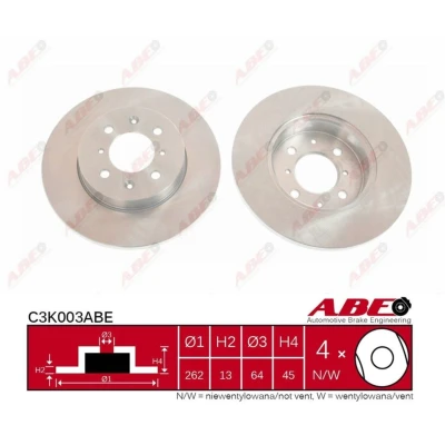 Afbeelding van ABE Remschijven C3K003ABE