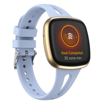 Afbeelding van Fitbit Versa 3 &amp; 4 / Sense 1 2 Sportbandje druppel design Large Lila