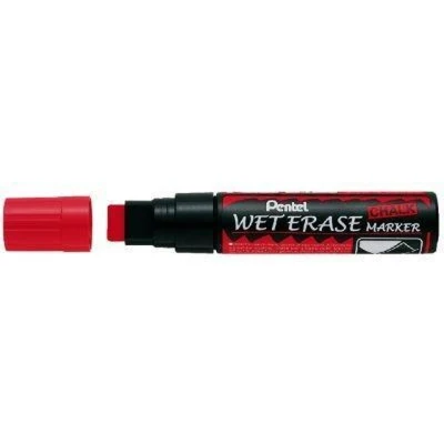 Afbeelding van Viltstift Pentel SMW56 krijtmarker rood 8 16mm