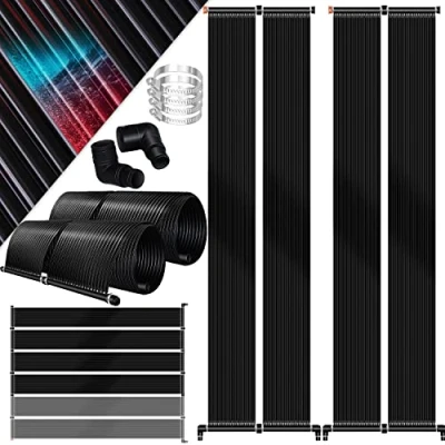 Afbeelding van KESSER® Zwembad Solar Verwarming met Zonne Energie 400x140cm Zonnecollector/Zonnepaneel water verwarmer voor tot 32.000 liter inhoud UV bestendige Kunststof Pool Heater uitbreidbaar