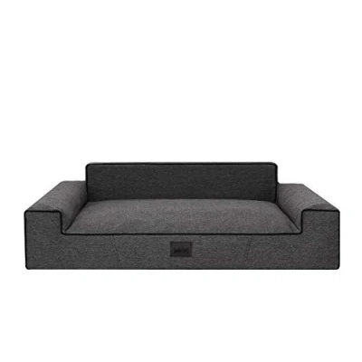 Afbeelding van Bjird Hondenbed hondenmand voor kleine, middelgrote en grote honden hondenkussen hondensofa hoes afneembaar wasbaar Glamour New maat: XL: 116 x 78 cm zwart Inari