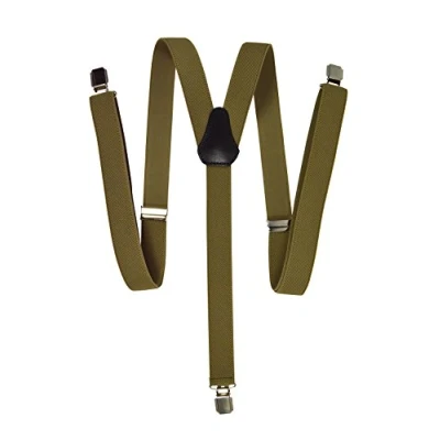 Afbeelding van Olata Verstelbare Smalle Bretels voor heren en dames met Metalen Clips 2,5 cm. Crèmekleurig