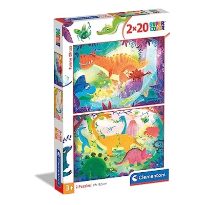Afbeelding van PUZZELS 2x20 stuks Dinosaurussen