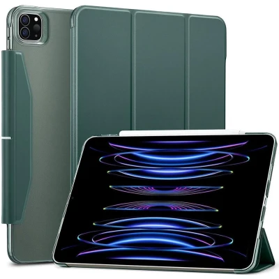 Afbeelding van ESR Ascend Trifold Book Case Geschikt voor Apple iPad Pro 11 (2024) Verstelbare met Sleep/Wake Functie Hoes Penhouder Groen