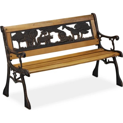 Afbeelding van tuinbank Afrika tot 50 kg 83 cm breed kinderen hout gietijzer