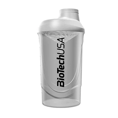Afbeelding van Shakebekers Shaker Wave 600ml BiotechUSA Transparent
