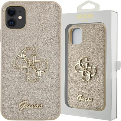 Afbeelding van Guess GUHCN61HG4SGD hoesje voor iPhone 11 / Xr goud Glitter Script Big 4G