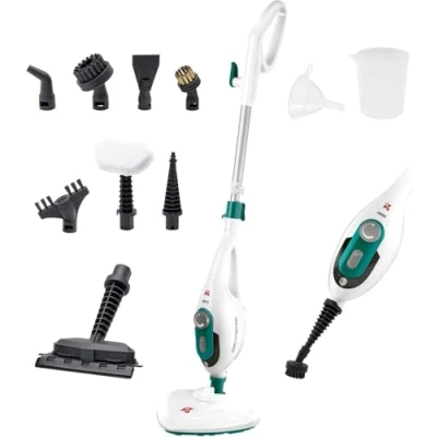 Afbeelding van Di4 Steamclean Multi10 Max 10 in 1 multifunctionele stoomreiniger, 1500W, verwijdert 99,9% van virussen en bacteriën, reiniging zonder gebruik reinigings middelen,wit