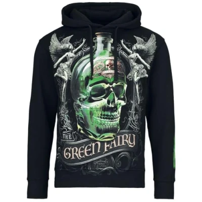 Afbeelding van Spiral The Green Fairy Hoodie/trui S Zwart