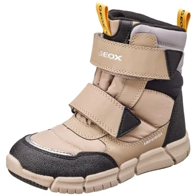 Afbeelding van Geox Jongens J Flexyper Boy B ABX enkellaarzen, Beige Black, 30 EU
