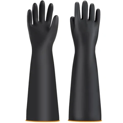Afbeelding van Dankuo chemische beschermende handschoenen voor mannen industriële lange waterdichte vijverhandschoenen zware zuur alkali werkhandschoenen 55 cm
