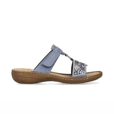 Afbeelding van Rieker Dames blauw licht slippers &amp; muiltjes maat 37