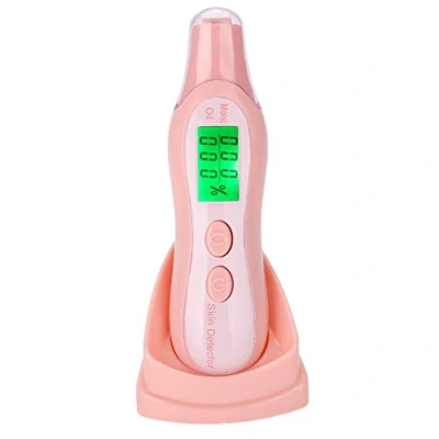 Afbeelding van huidanalysator met Digitale LCD schermen, Huidvochtigheidsmonitor voor huidverzorging, zeer gevoelige gezichtshuidtester meter thuisreizende schoonheidssalon (roze)