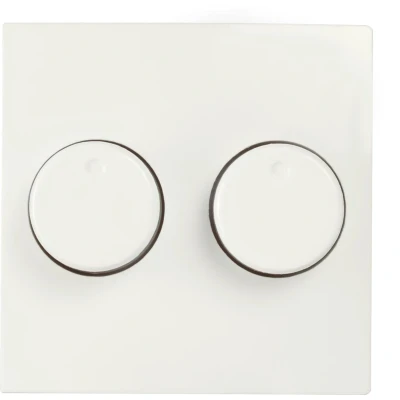 Afbeelding van ION industries centraalplaat dimmerknop duo E1 alpin wit mat (20.302.415)