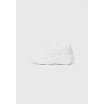 Afbeelding van Asics Novablast 5 Hardloopschoenen voor op de weg, Dames, Maat: 39.5, White/piedmont grey Textiel