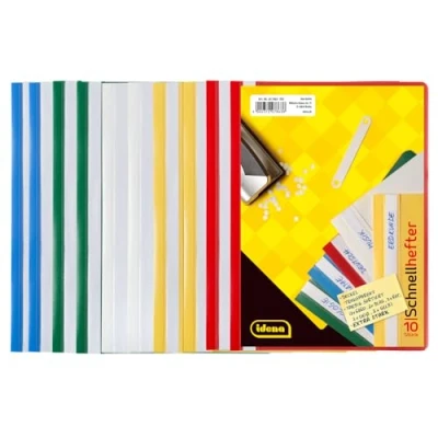 Afbeelding van Idena 307863 Oefenmap voor DIN A5, van kunststof, 2 x blauw/wit/geel/groen/rood, 10 vakken