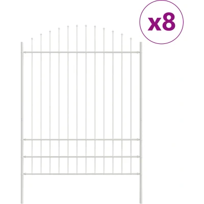 Afbeelding van vidaXL Tuinnaam met Hoepeltop Wit 13,6x2 m Staal