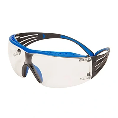 Afbeelding van 3M™ SecureFit™ 400X veiligheidsbril, blauw/grijs frame, Scotchgard™ antikras /anti condenscoating (K&amp;N), helder glas, SF401XSGAF BLU
