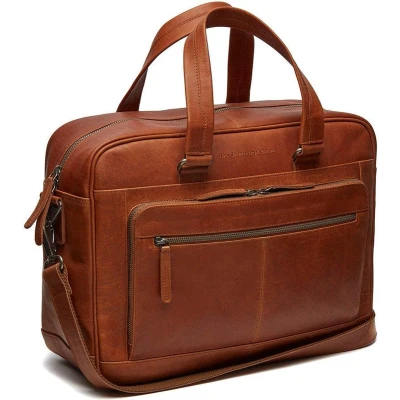 Afbeelding van The Chesterfield Singapore Leren Werktas 15&quot; Cognac