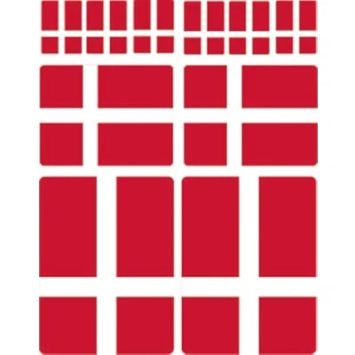 Afbeelding van 10 stuks vlaggenstickers Denemarken set stickers Danmark autostickers offsetdruk